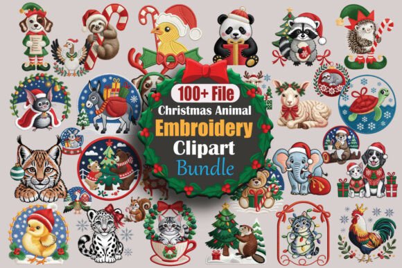 Christmas Animal Embroidery Clipart Bundle Review