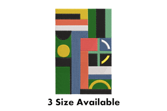Colorful Abstract Geometry Embroidery Review for Sellers