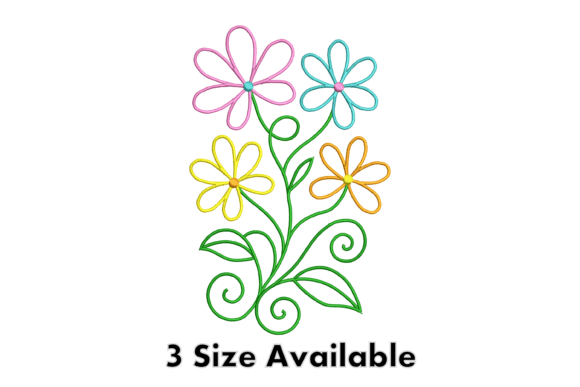 Cute Floral Outline Embroidery File Review for Small Business Use