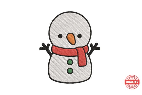 Cute Snowman Embroidery Design: A Festive Addition to Seasonal Projects