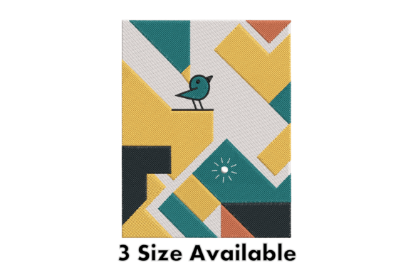 Geometric Bird Embroidery Pattern Review for Boutique Sweatshirts