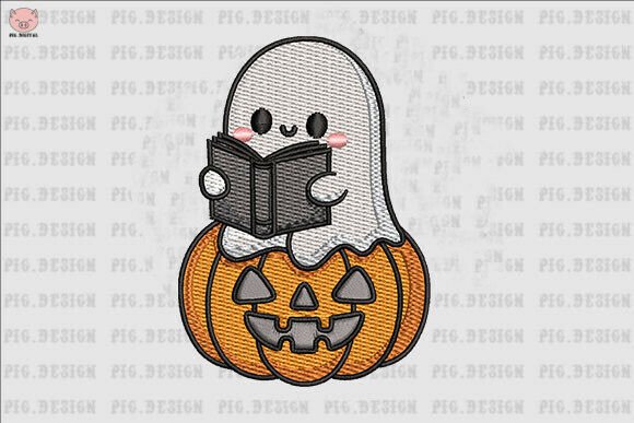 Ghost Pumpkin Book Embroidery: A Standout for Craft Fairs