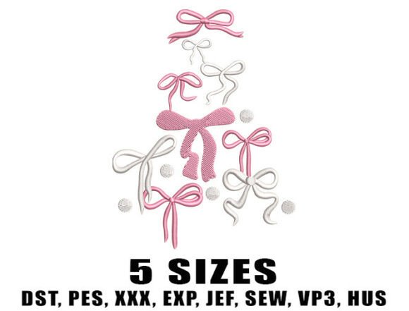 Girly Christmas Bow Embroidery Design Review for Personalized Gifts