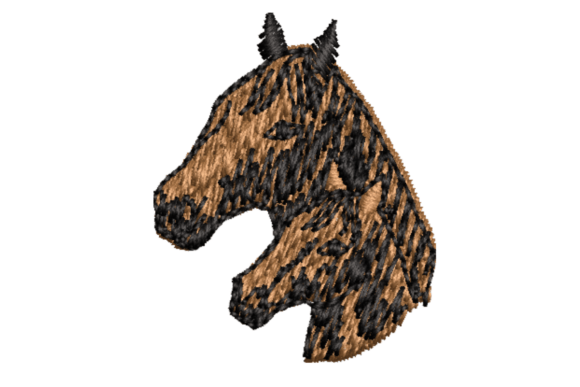 Horse Face Embroidery Design for Seasonal Projects