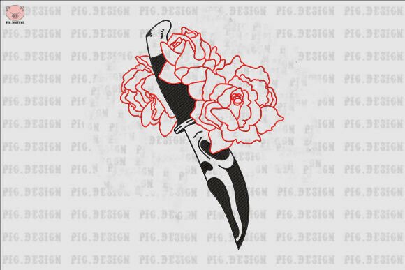 Knife with Roses Embroidery Design Review for Seasonal Projects