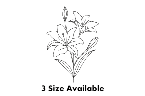 Lily Flower Outline Embroidery File Review: A Versatile Design for Real Projects