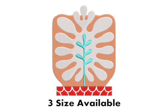 Modern Leaf Pot Embroidery Design Review for Personalized Gifts