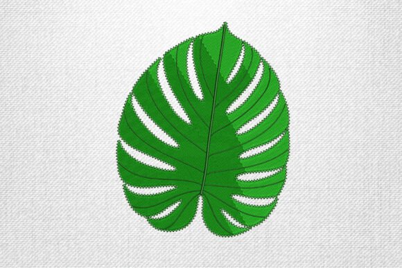 Monstera Leaf Embroidery Design: A Tropical Statement for Your Shop