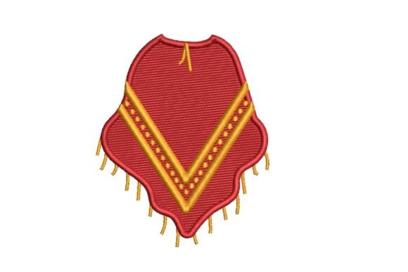 Poncho Embroidery Design: A Festive Applique for Seasonal Projects