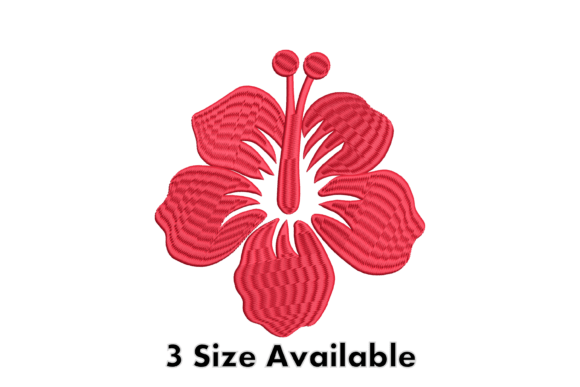 Red Hibiscus Embroidery Design File Review for Etsy Sellers