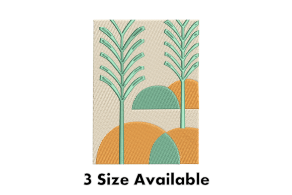 Retro Palm Landscape Embroidery File Review: A Summer Design with Timeless Appeal