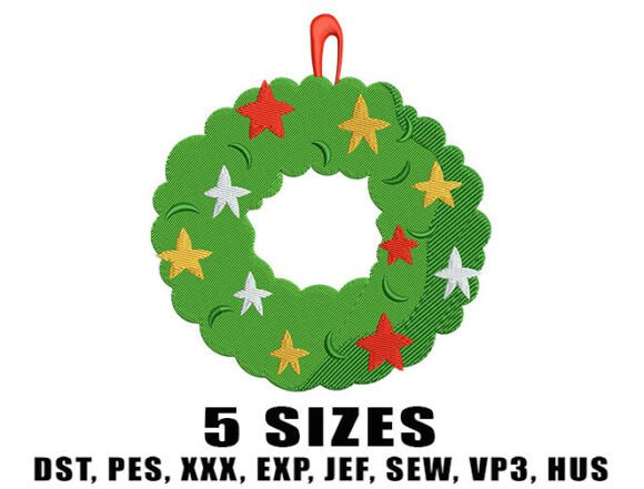 Star Wreath Embroidery Design Review for Small Business Merch